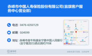 赤峰新城区保险公司电话号码