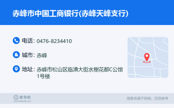 工商银行赤峰松山银行电话是多少-第1张图片